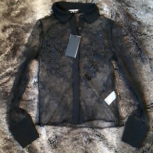 Fashion Union Sheer Floral Blouse